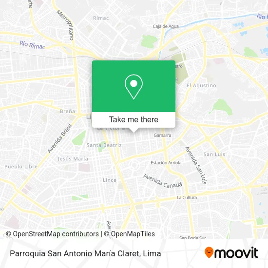 Mapa de Parroquia San Antonio María Claret