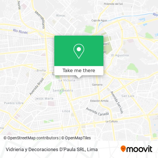 Vidrieria y Decoraciones D'Paula SRL map