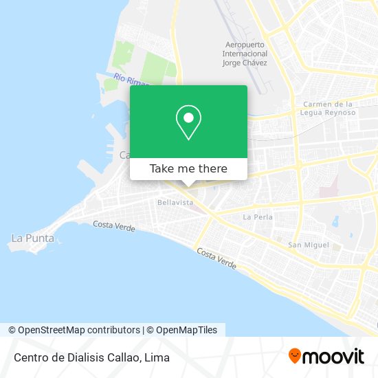 Centro de Dialisis Callao map