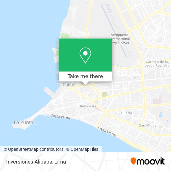 Inversiones Alibaba map