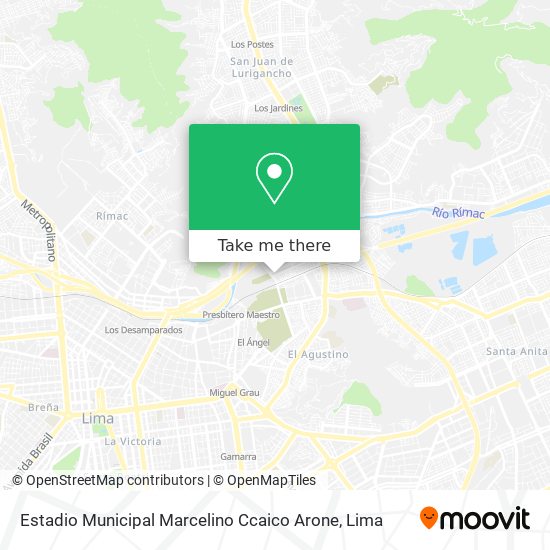 Mapa de Estadio Municipal Marcelino Ccaico Arone