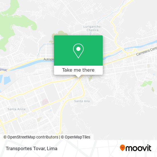 Transportes Tovar map