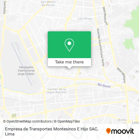 Empresa de Transportes Montesinos E Hijo SAC map