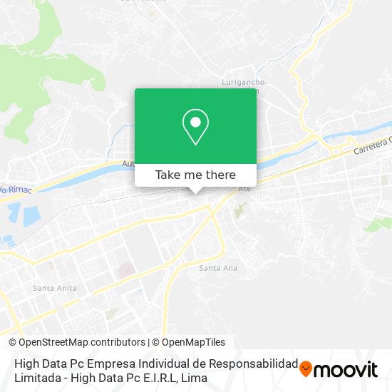 Mapa de High Data Pc Empresa Individual de Responsabilidad Limitada - High Data Pc E.I.R.L