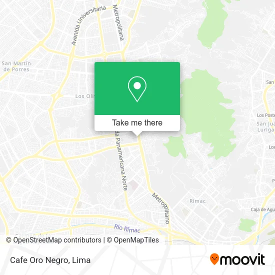 Mapa de Cafe Oro Negro