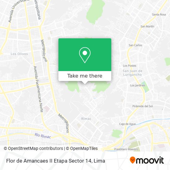 Flor de Amancaes II Etapa Sector 14 map