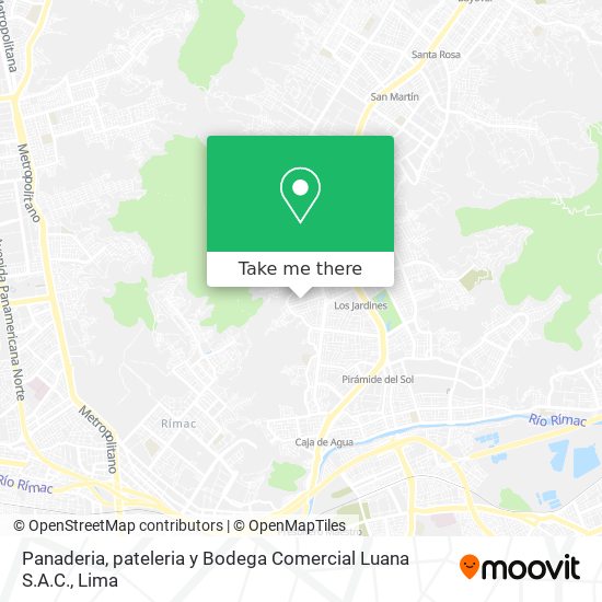 Mapa de Panaderia, pateleria y Bodega Comercial Luana S.A.C.