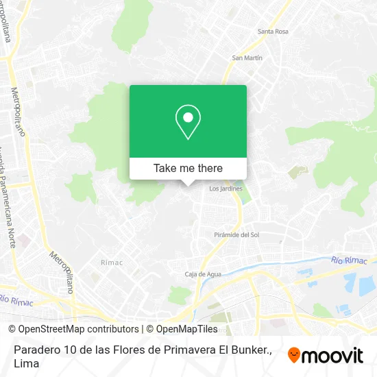 Paradero 10 de las Flores de Primavera El Bunker. map