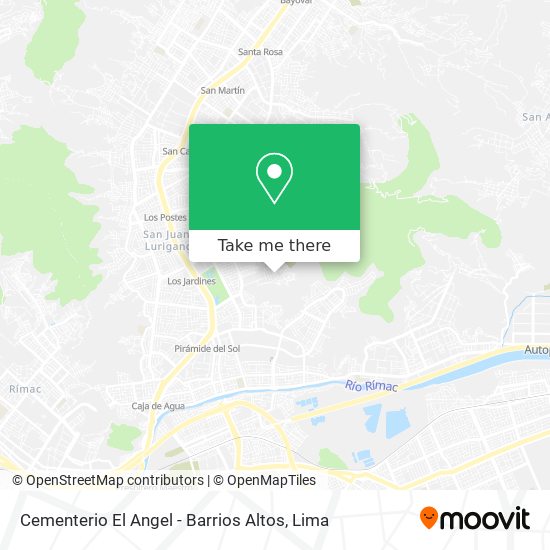 Cementerio El Angel - Barrios Altos map