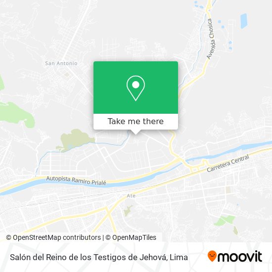 Mapa de Salón del Reino de los Testigos de Jehová