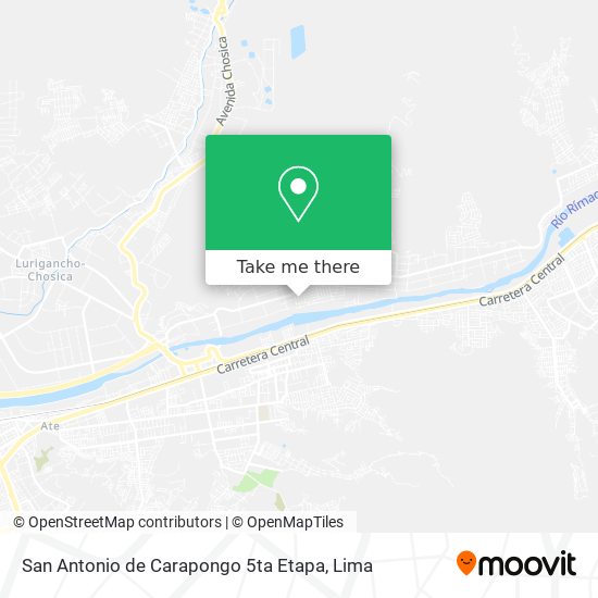 San Antonio de Carapongo 5ta Etapa map