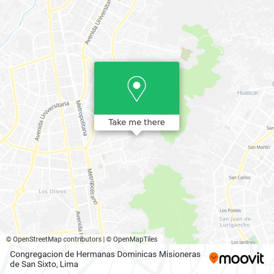 Mapa de Congregacion de Hermanas Dominicas Misioneras de San Sixto