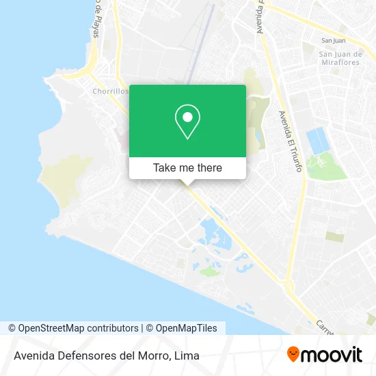 Avenida Defensores del Morro map