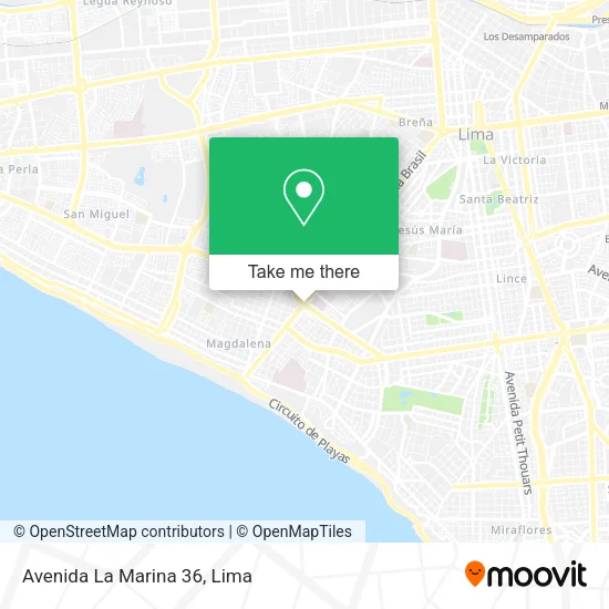 Mapa de Avenida La Marina 36