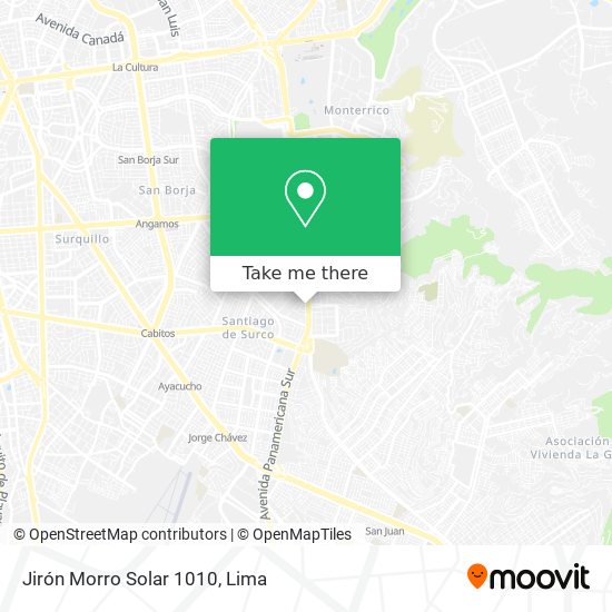 Jirón Morro Solar 1010 map