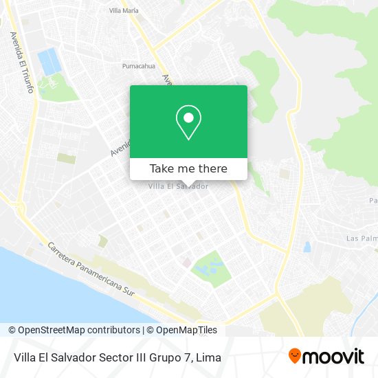 Mapa de Villa El Salvador Sector III Grupo 7