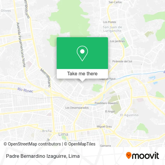 Padre Bernardino Izaguirre map