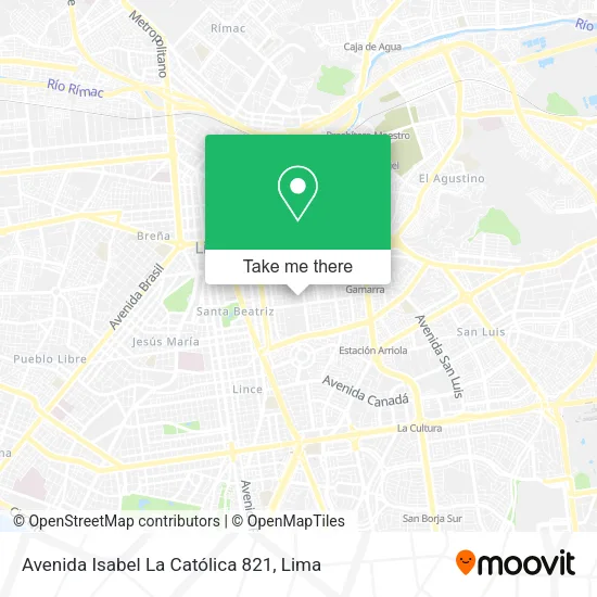 Mapa de Avenida Isabel La Católica 821