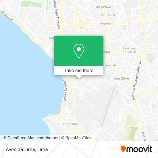 Mapa de Avenida Lima