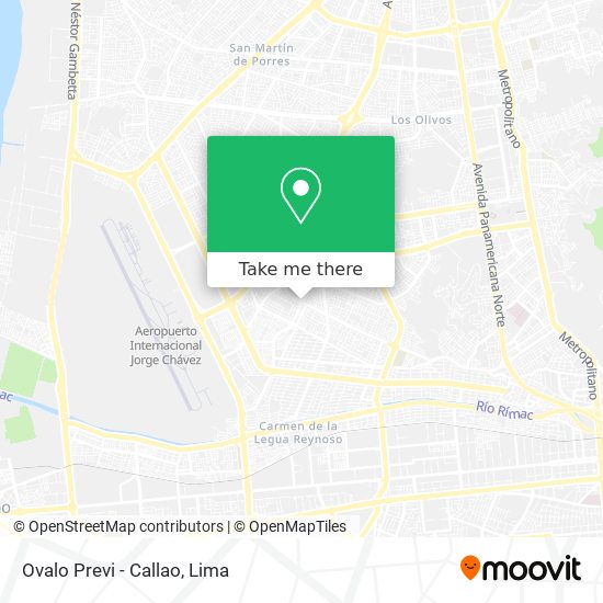 Ovalo Previ - Callao map