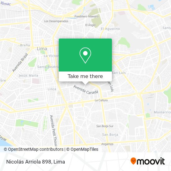 Nicolás Arriola 898 map