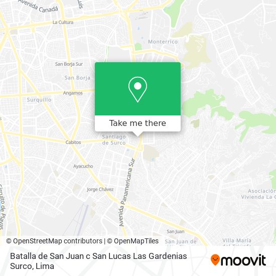 Batalla de San Juan c San Lucas  Las Gardenias  Surco map