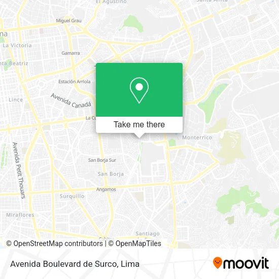 Mapa de Avenida Boulevard de Surco