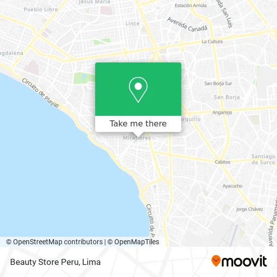 Mapa de Beauty Store Peru