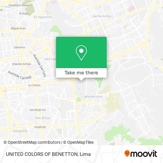 UNITED COLORS OF BENETTON map