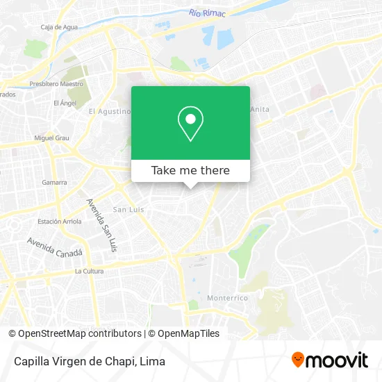 Mapa de Capilla Virgen de Chapi
