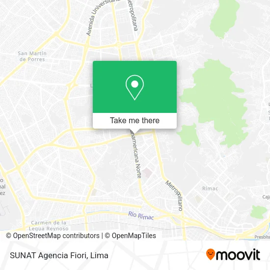 Mapa de SUNAT Agencia Fiori