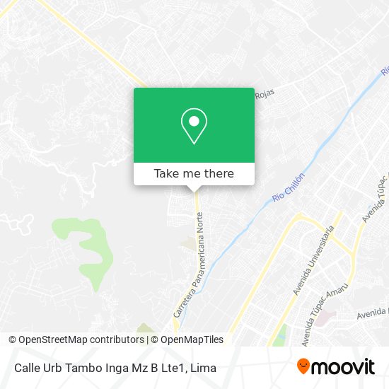 Calle Urb  Tambo Inga Mz B Lte1 map