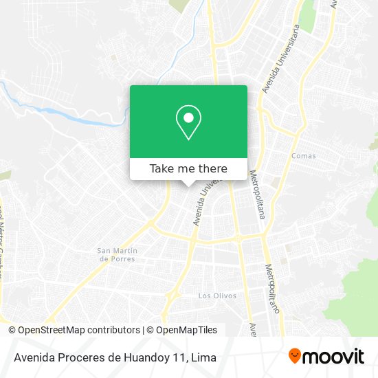 Avenida Proceres de Huandoy 11 map