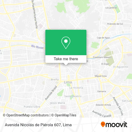 Mapa de Avenida Nicolás de Piérola 607
