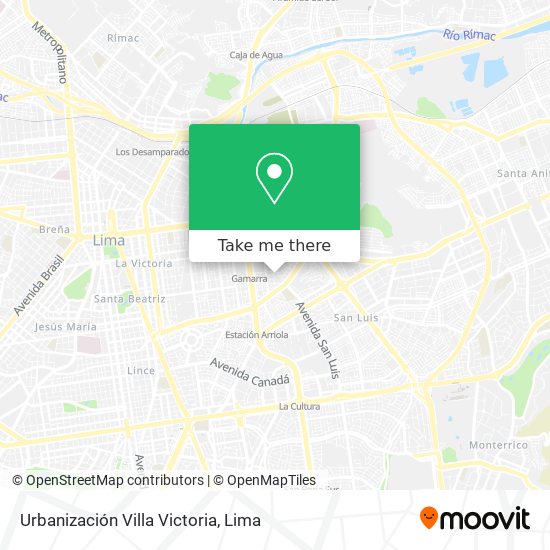 Mapa de Urbanización Villa Victoria