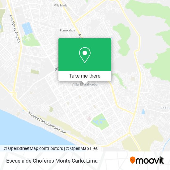 Escuela de Choferes Monte Carlo map