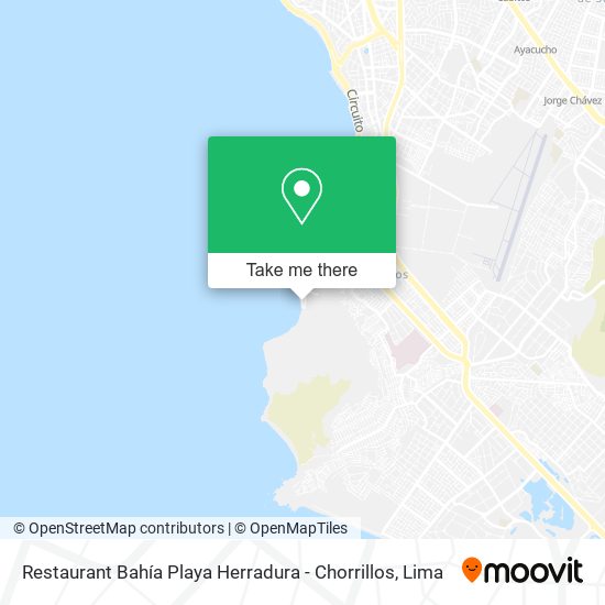 Restaurant Bahía Playa Herradura - Chorrillos map