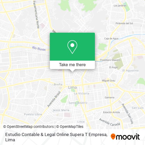 Mapa de Estudio Contable & Legal Online Supera T Empresa