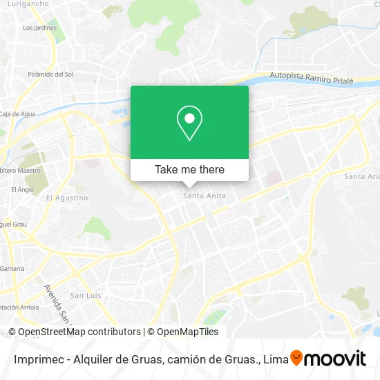 Mapa de Imprimec - Alquiler de Gruas, camión de Gruas.