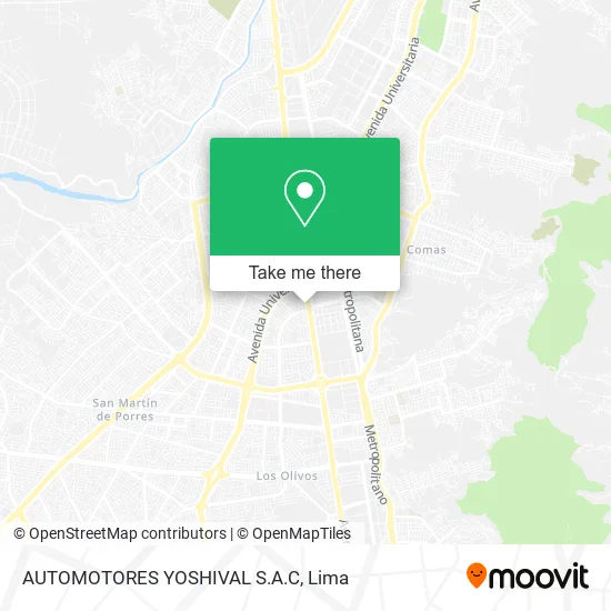 Mapa de AUTOMOTORES YOSHIVAL S.A.C