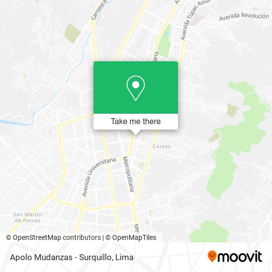 Apolo Mudanzas - Surquillo map