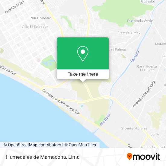 Mapa de Humedales de Mamacona