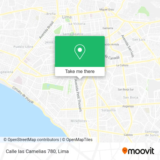 Mapa de Calle las Camelias 780