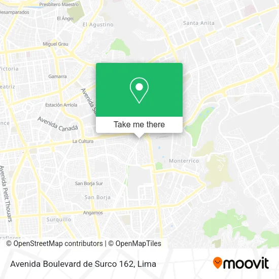 Mapa de Avenida Boulevard de Surco 162