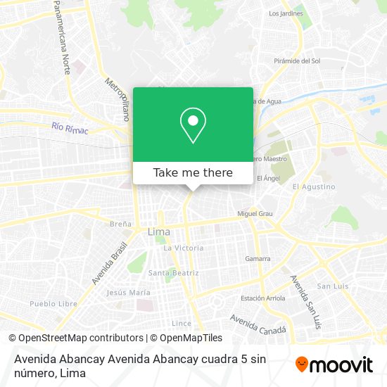 Avenida Abancay Avenida Abancay cuadra 5 sin número map