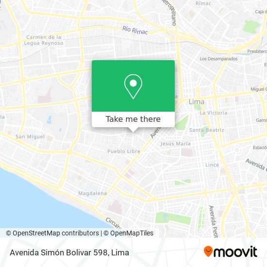 Avenida Simón Bolivar 598 map