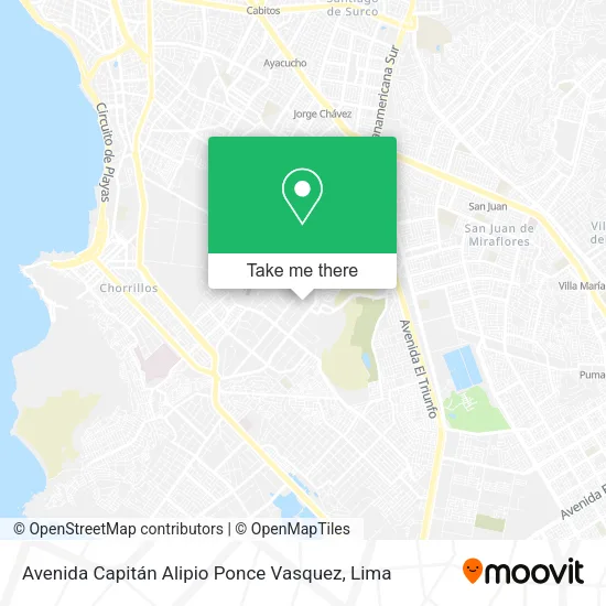 Mapa de Avenida Capitán Alipio Ponce Vasquez