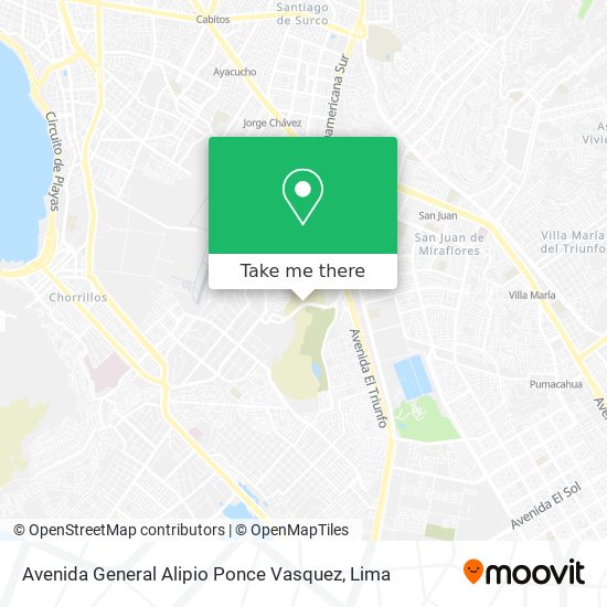 Mapa de Avenida General Alipio Ponce Vasquez