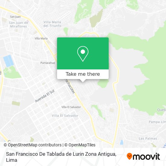 San Francisco De Tablada de Lurin Zona Antigua map