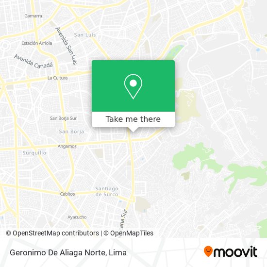 Mapa de Geronimo De Aliaga Norte